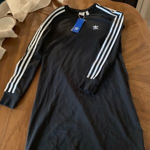NWT Adidas T-Shirt Dress Long Sleeve